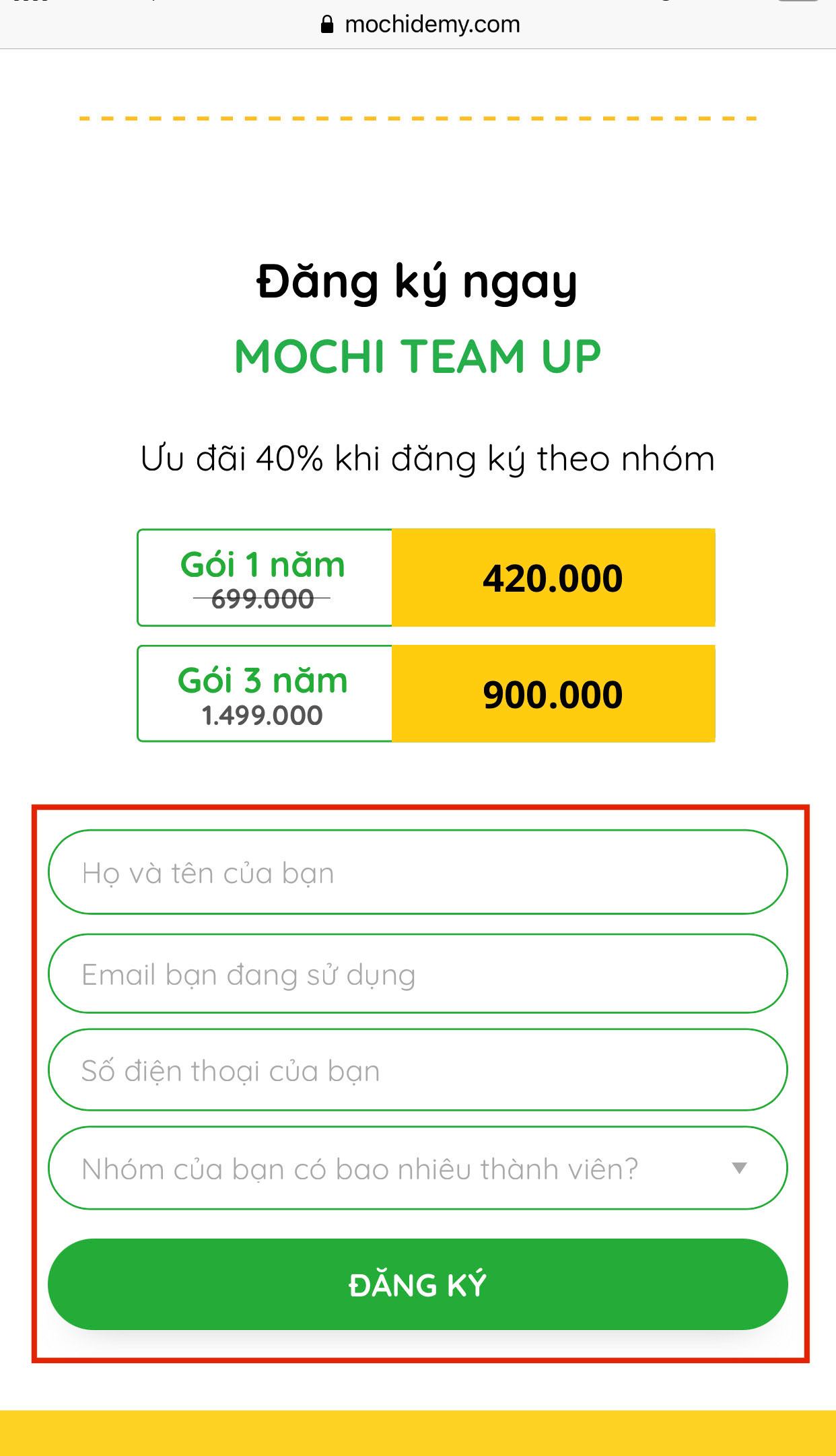 Đăng ký tham gia bước 2