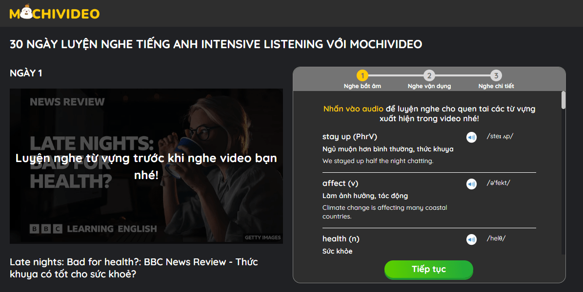 mochivideo intensive listening nghe bat am