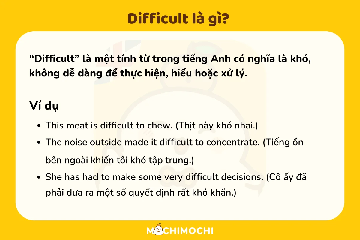 difficult trong tiếng anh