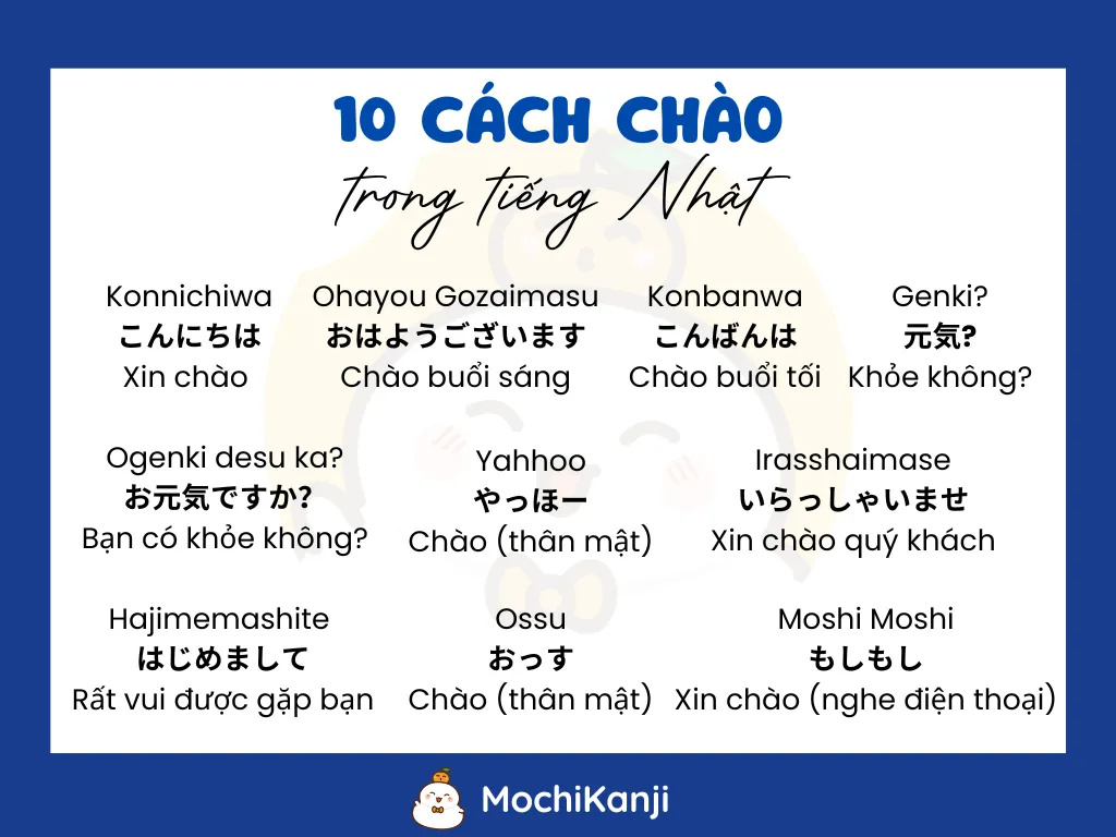 10 cách chào phổ biến tiếng Nhật