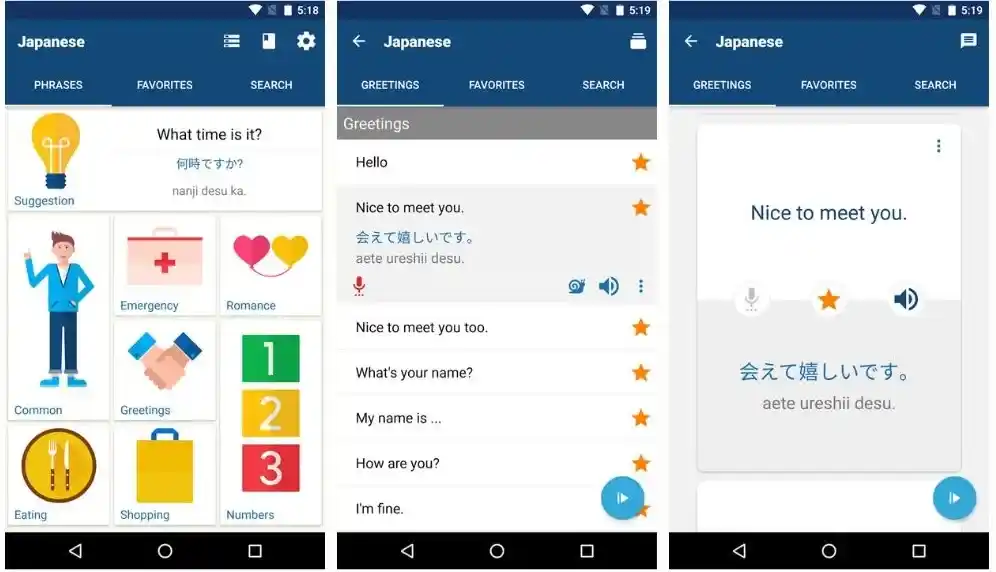 app Learn Japanese Phrase