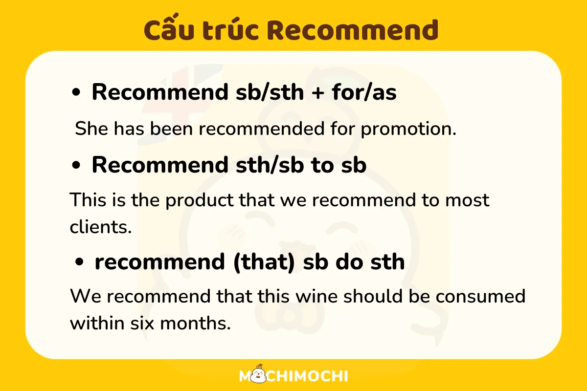 cấu trúc Recommend