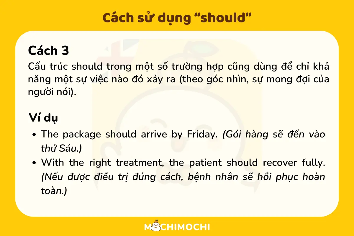 cách sử dụng should cách 3