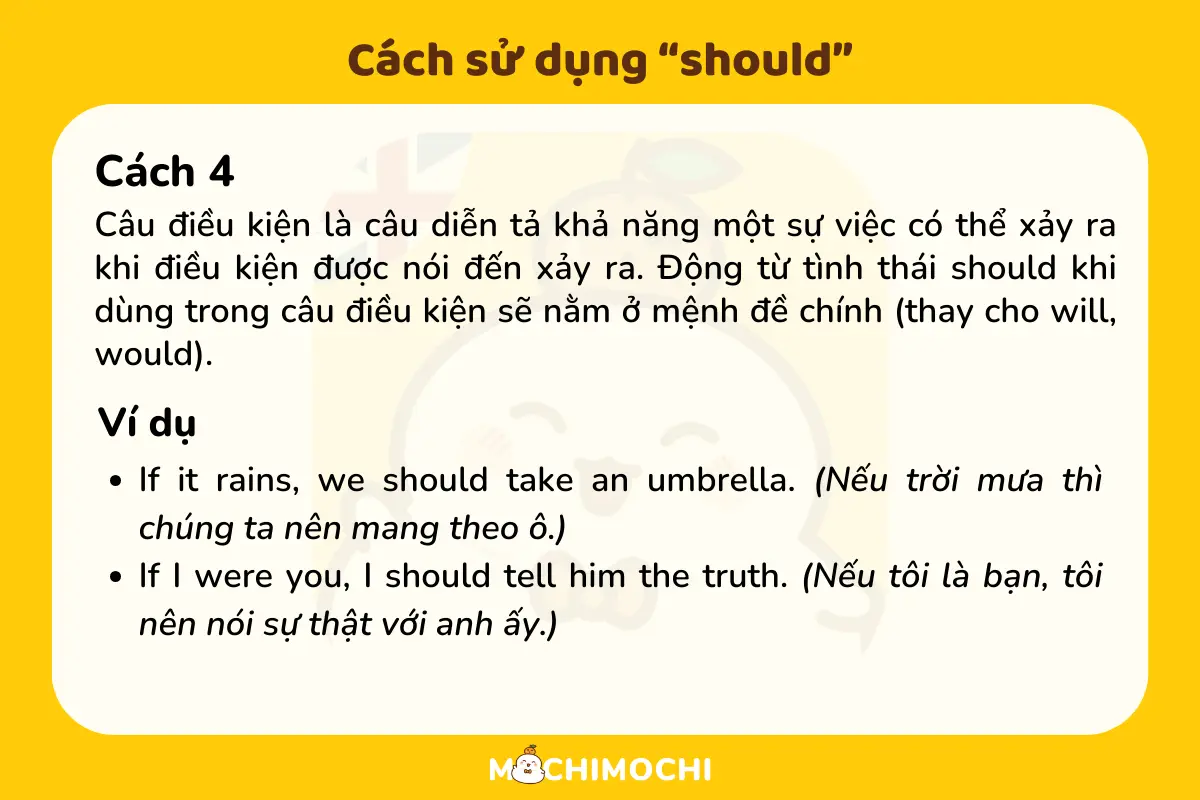 cách sử dụng should cách 4