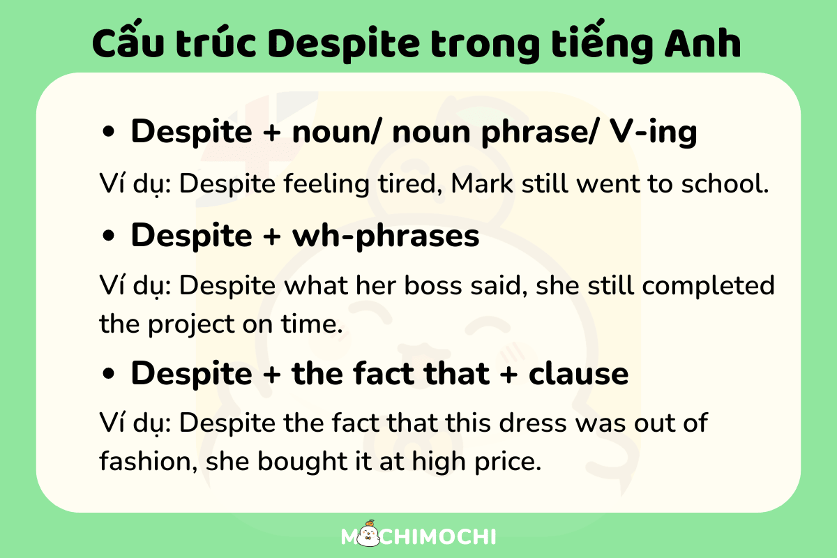 cấu trúc despite