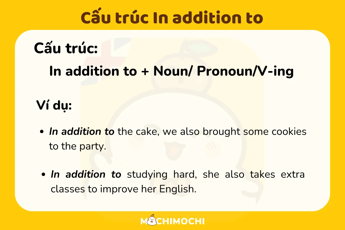 cấu trúc in addition to