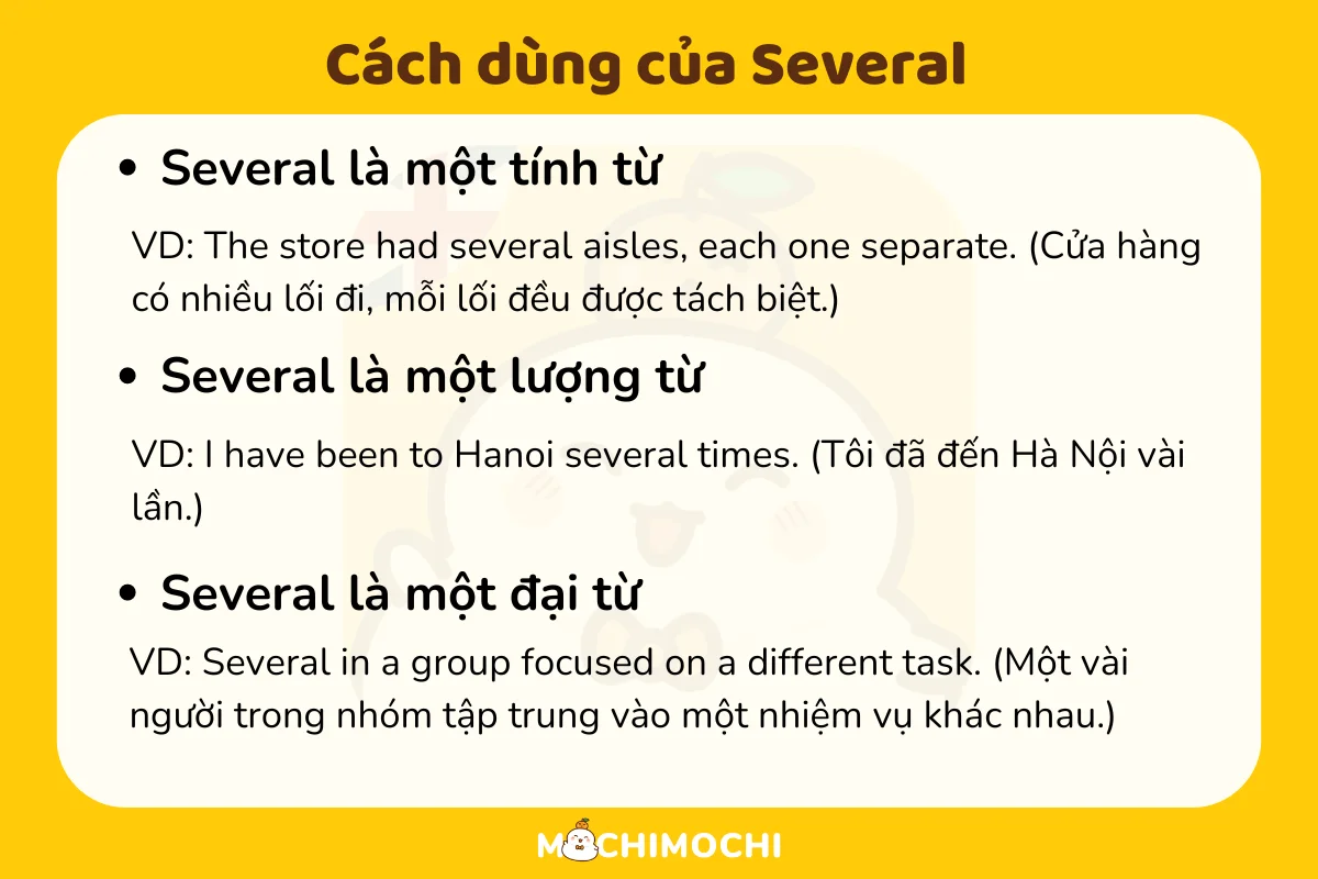 cách dùng several 