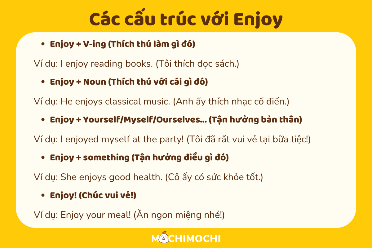 Enjoy là gì? Tìm hiểu ý nghĩa và cách sử dụng từ “Enjoy” trong tiếng Anh