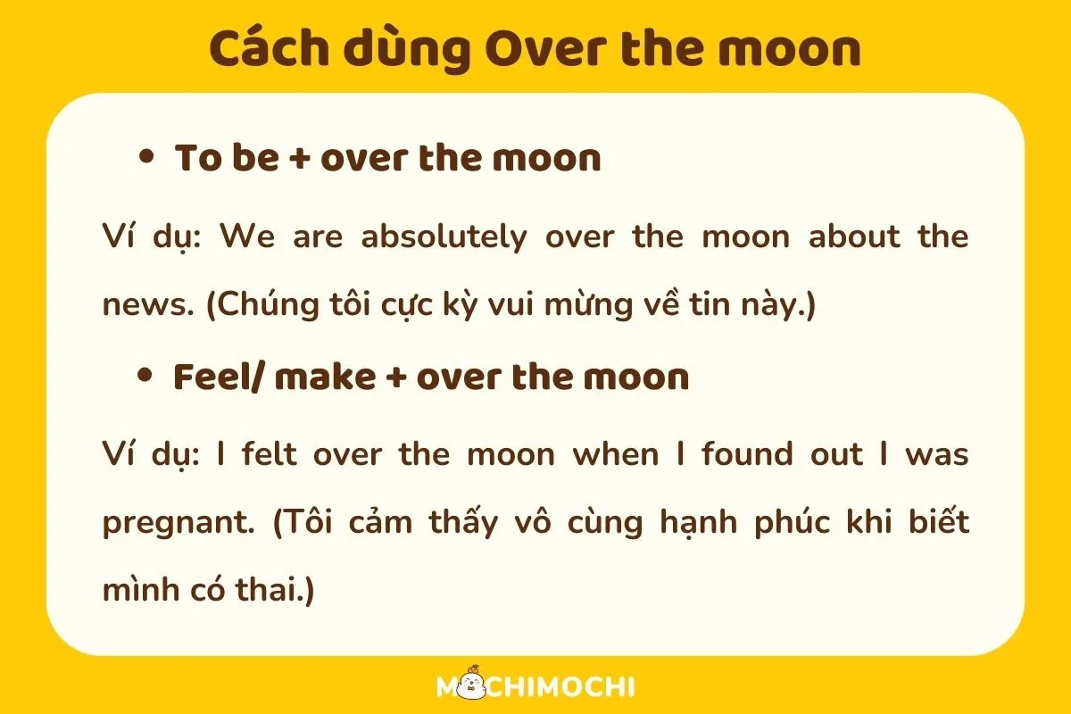 cách dùng over the moon