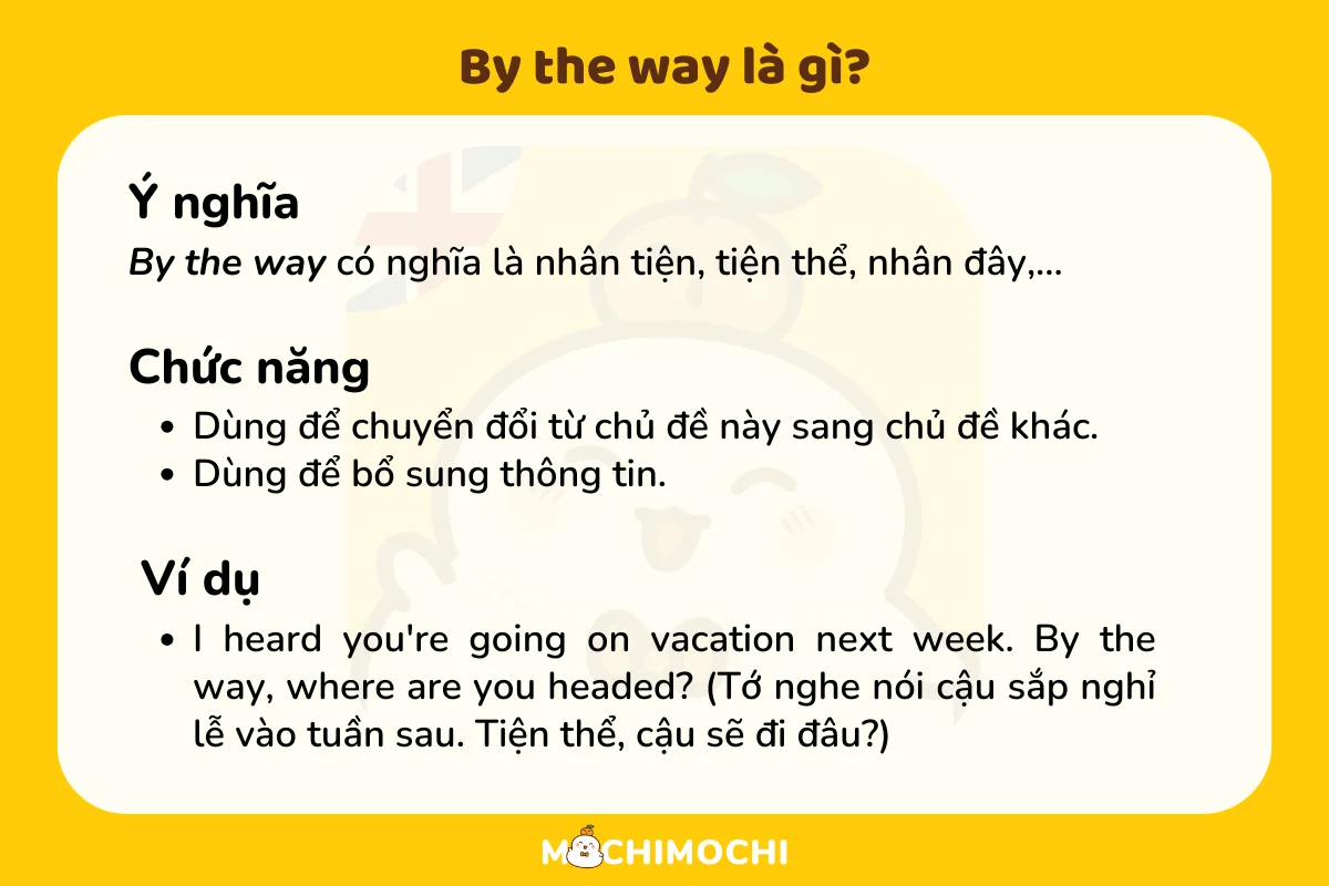 By the way là gì? Cách sử dụng By the way và ví dụ cụ thể