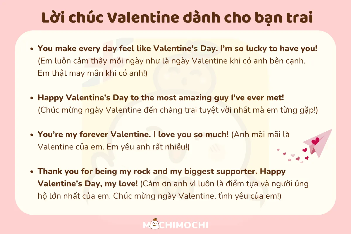 lời chúc valentine