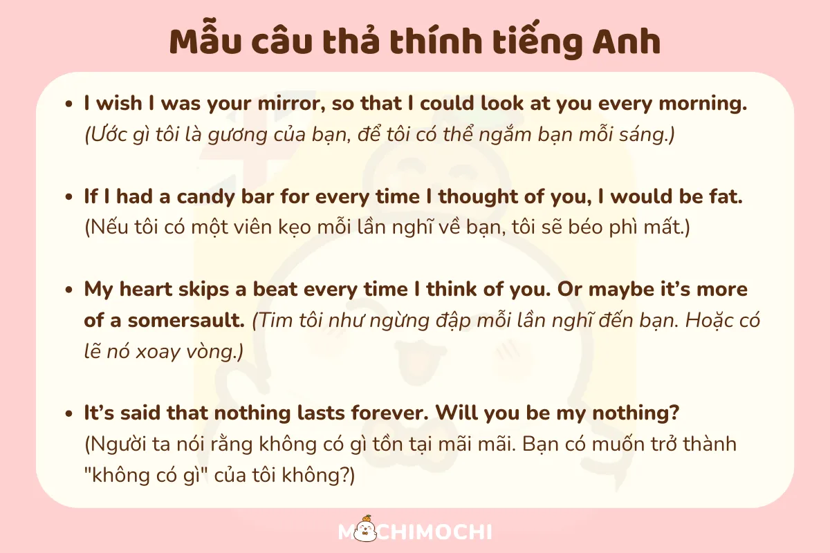 thả thính tiếng anh