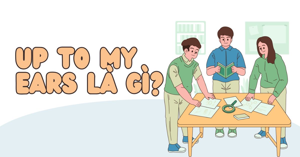 “Up to my ears” là gì? Cấu trúc chi tiết trong tiếng Anh