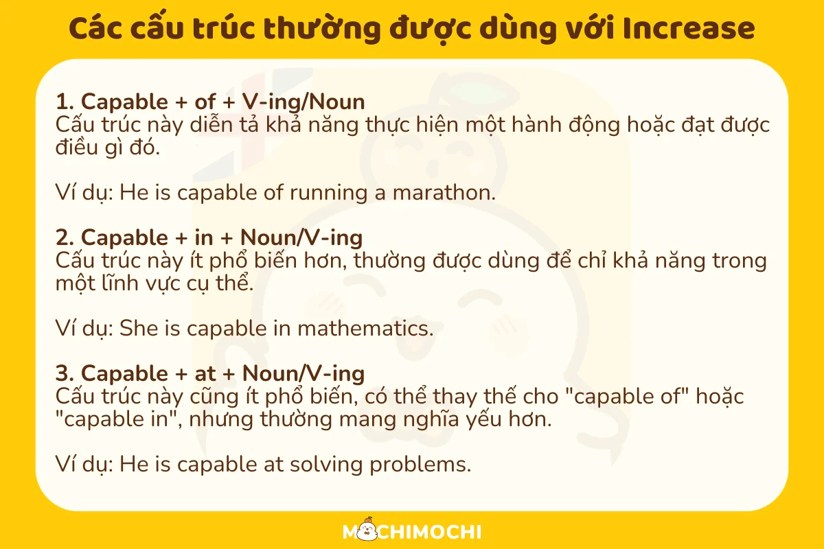 Capable đi với giới từ gì