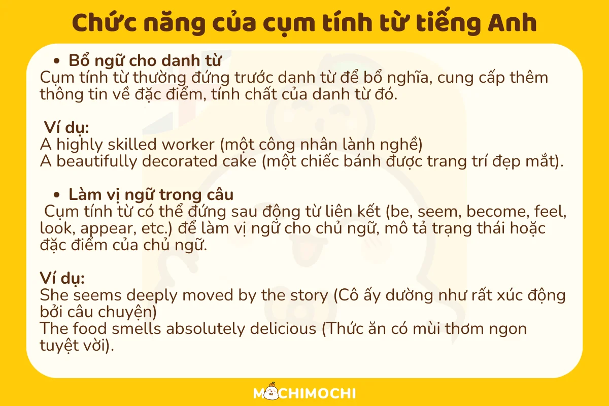 cụm tính từ tiếng anh