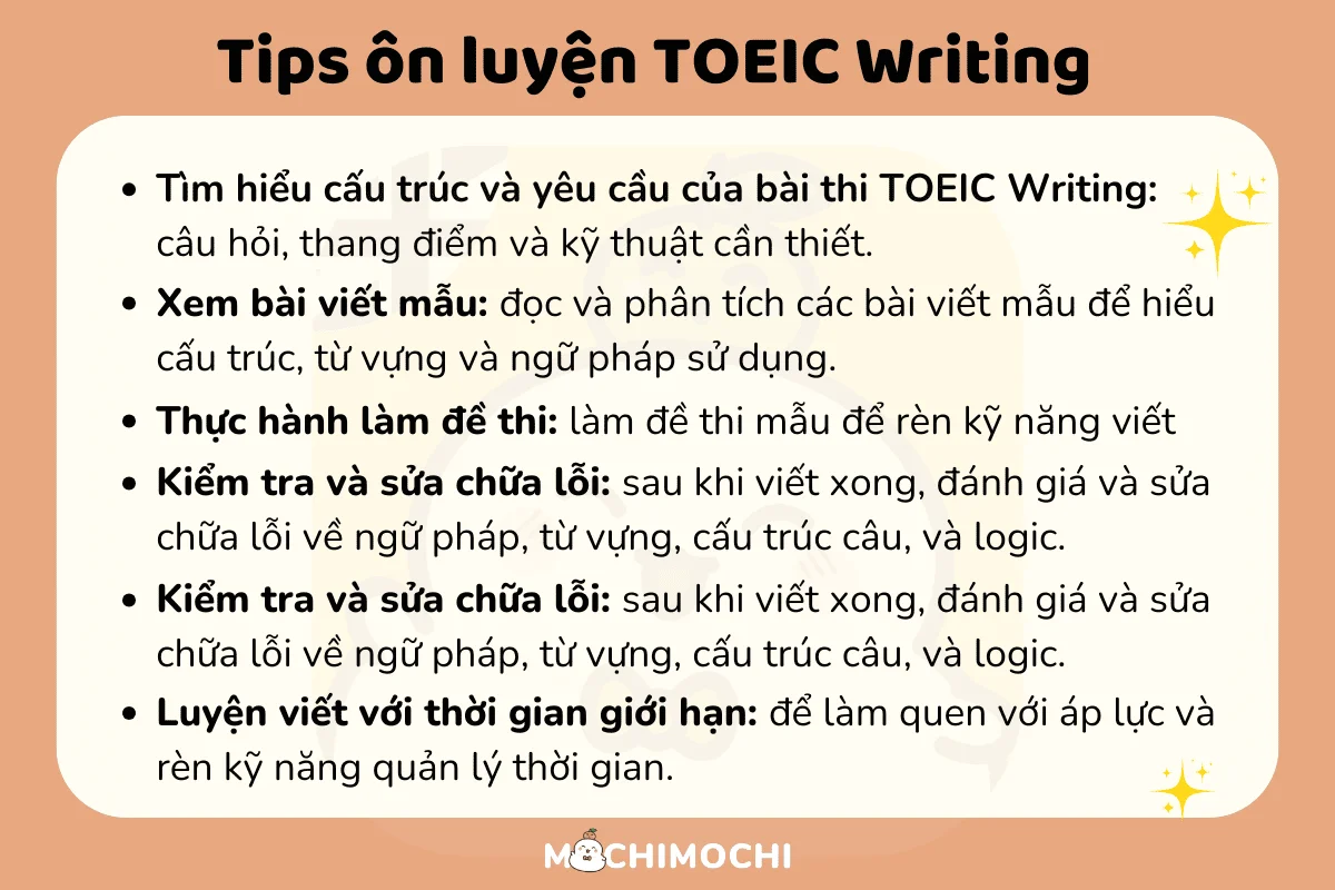 tips ôn luyện toeic writing