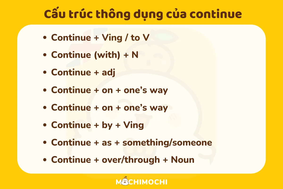 Cấu trúc thông dụng của continue