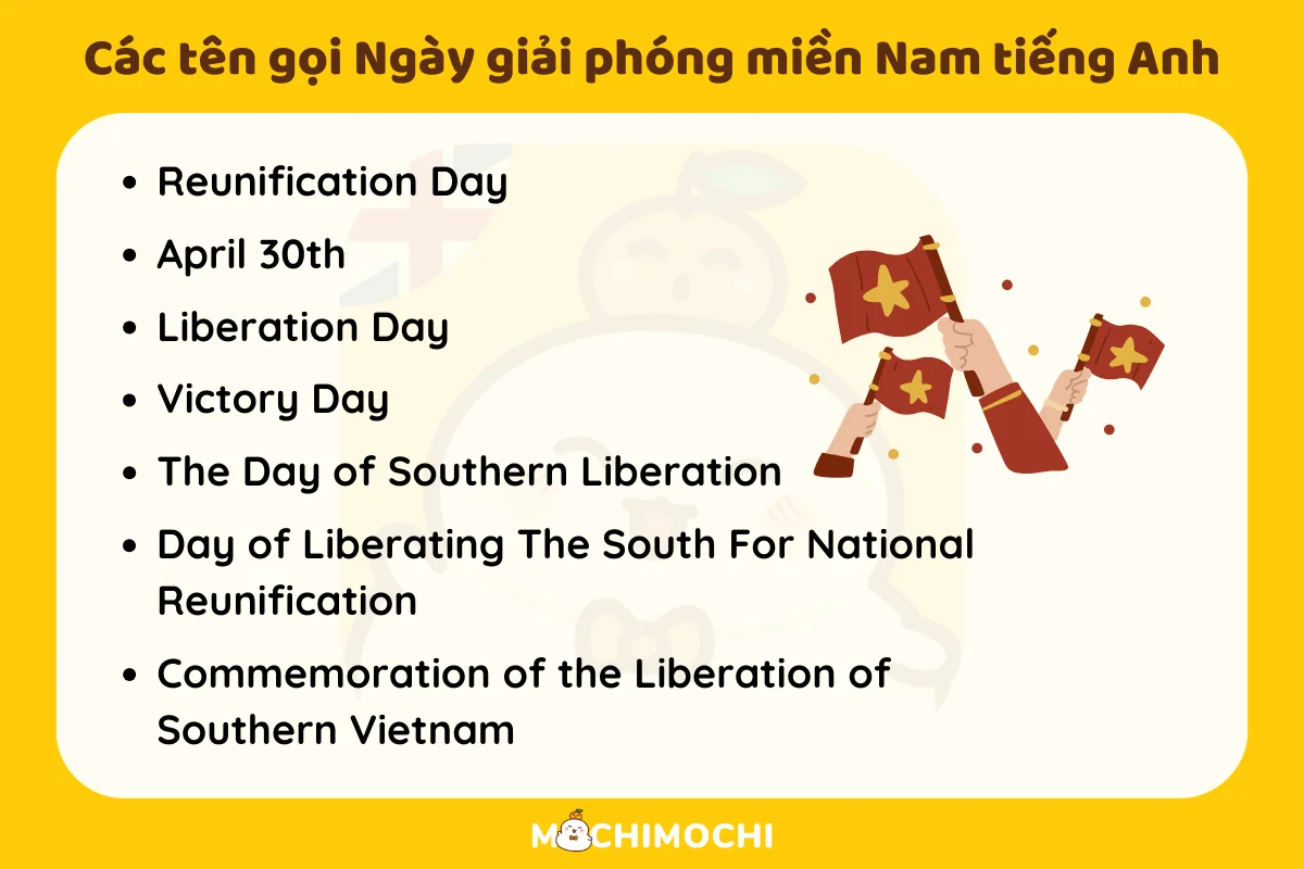 ngày giải phóng miền nam tiếng anh