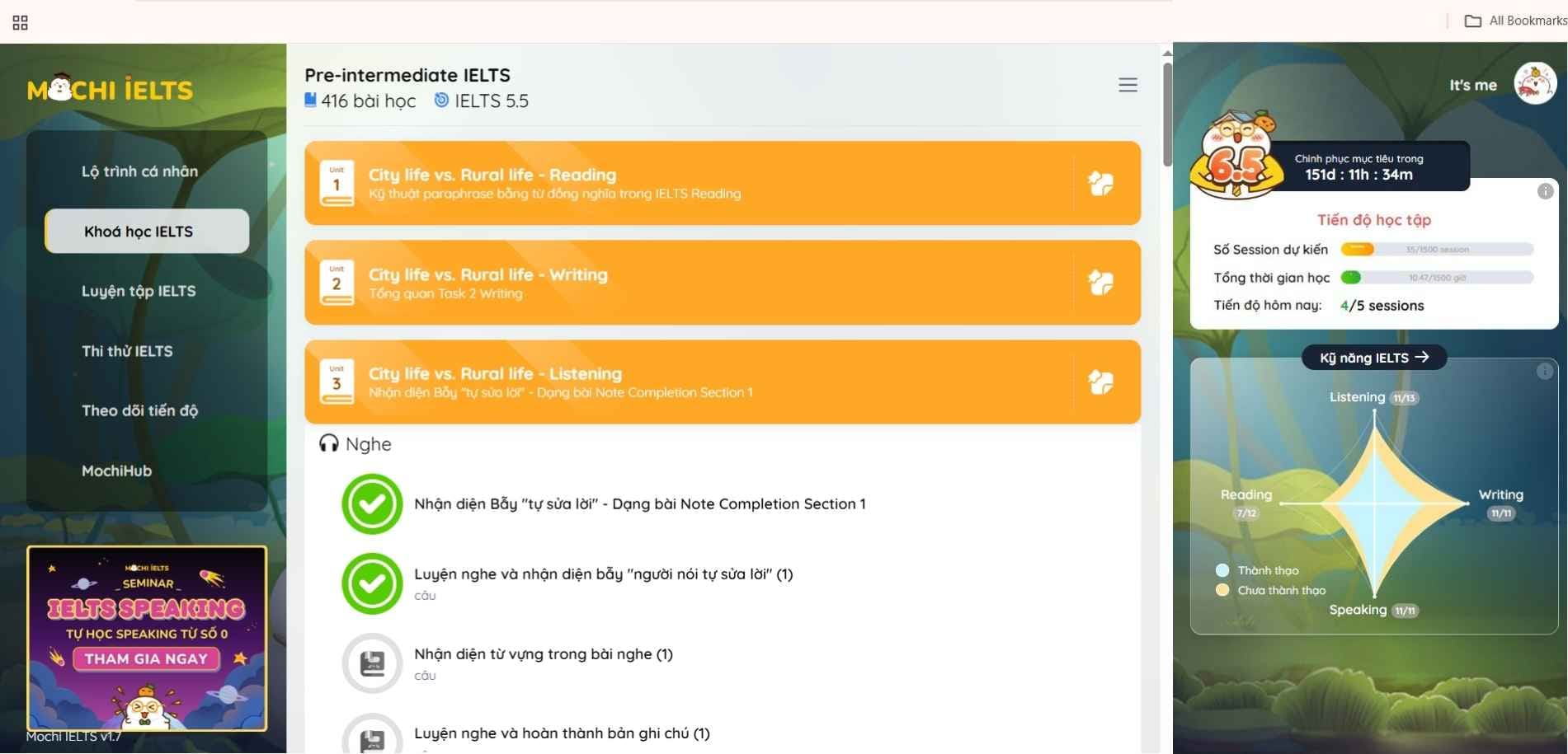 khoá học ielts