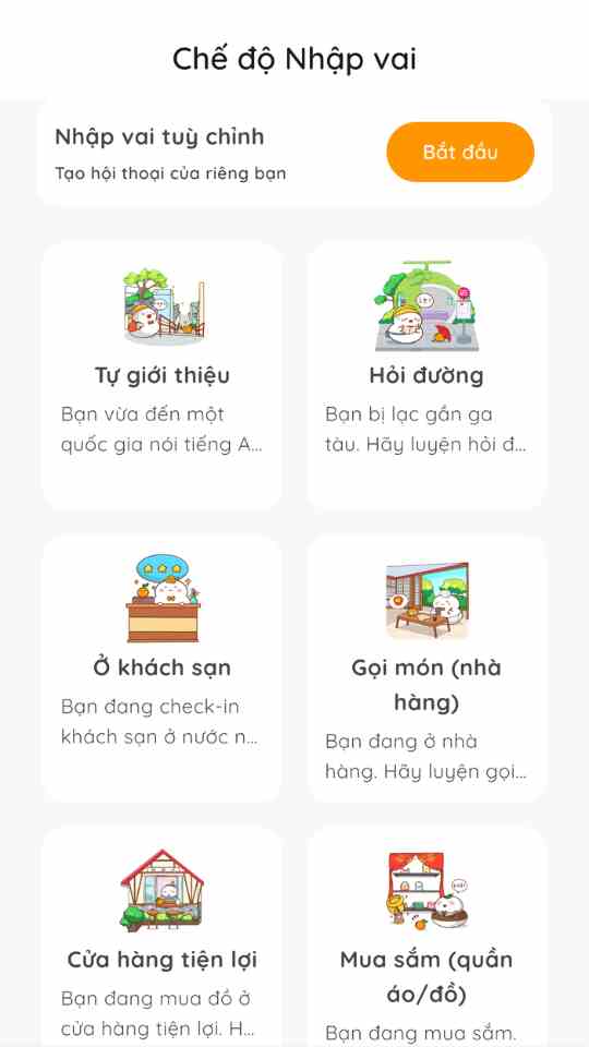 MochiTalk Nhập vai