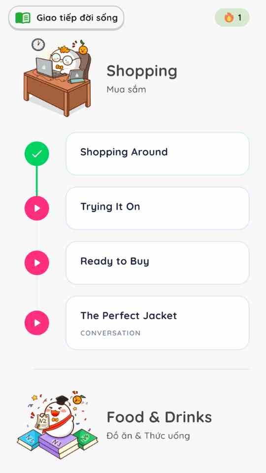 MochiTalk bài học