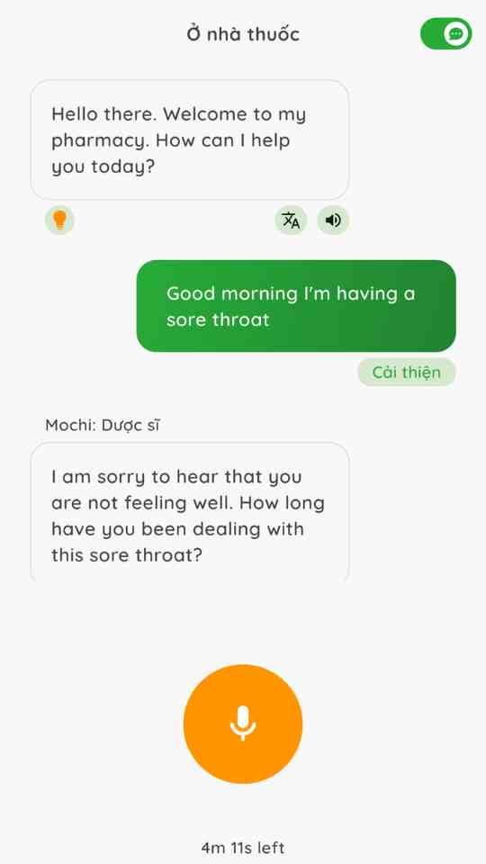 MochiTalk hội thoại nhập vai