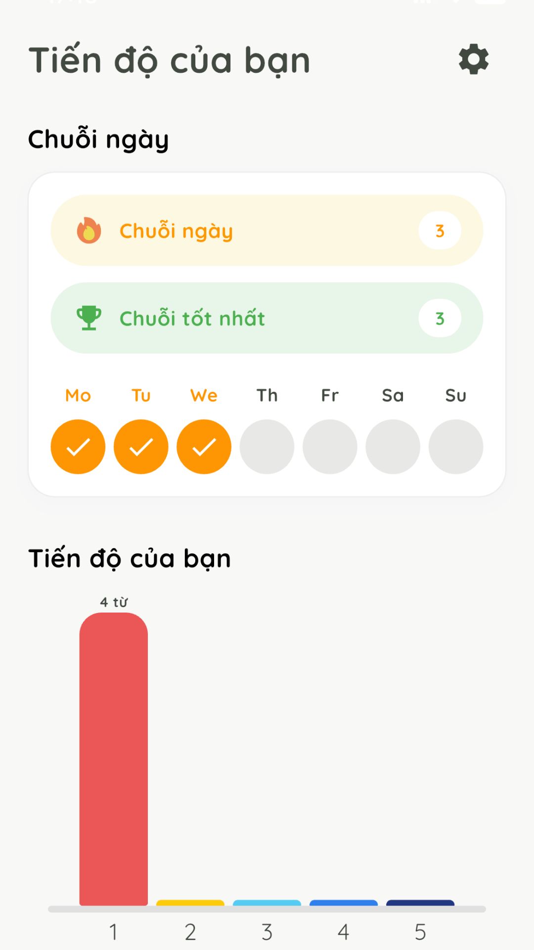 MochiTalk streak, chuỗi