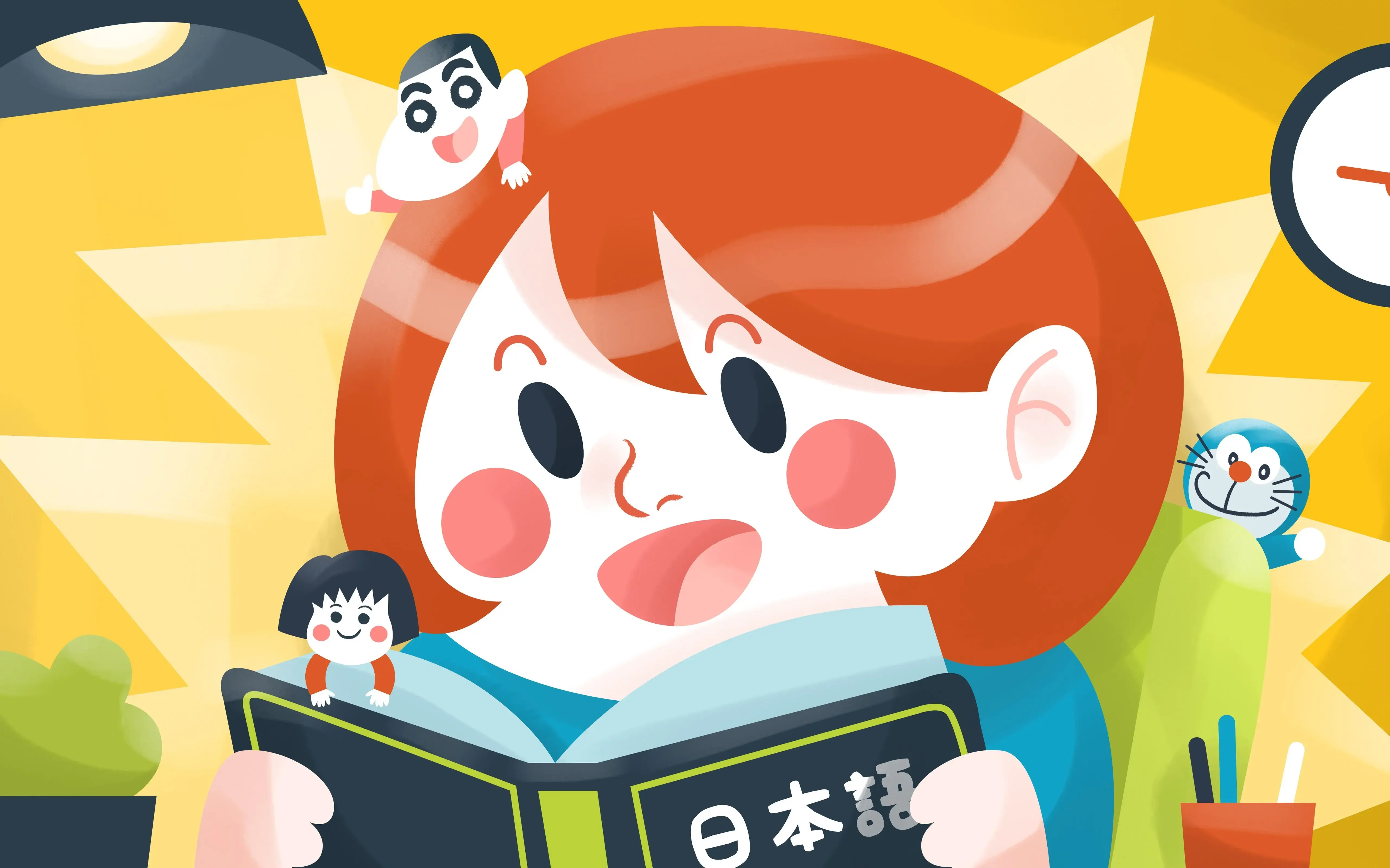 a girl read a book