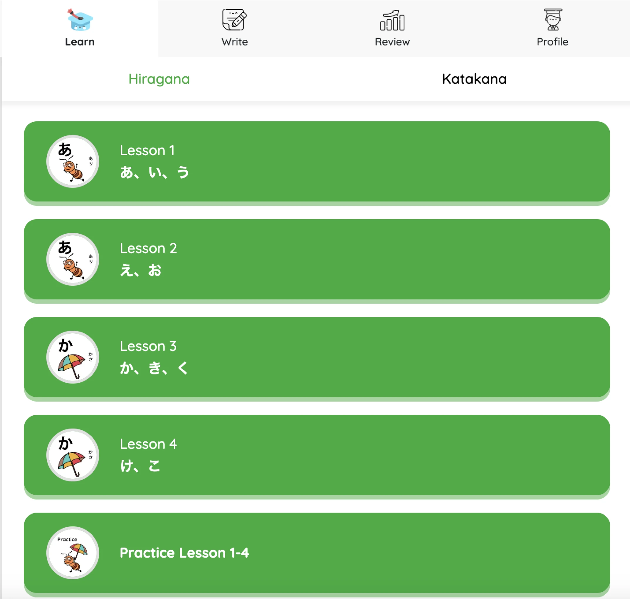 MochiKana Learn Hiragana