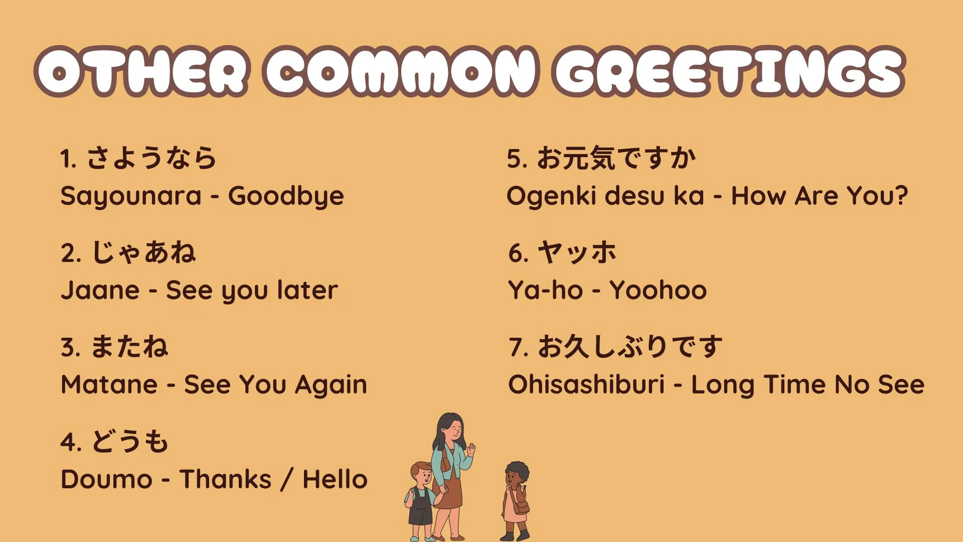 good afternoon in japanese language