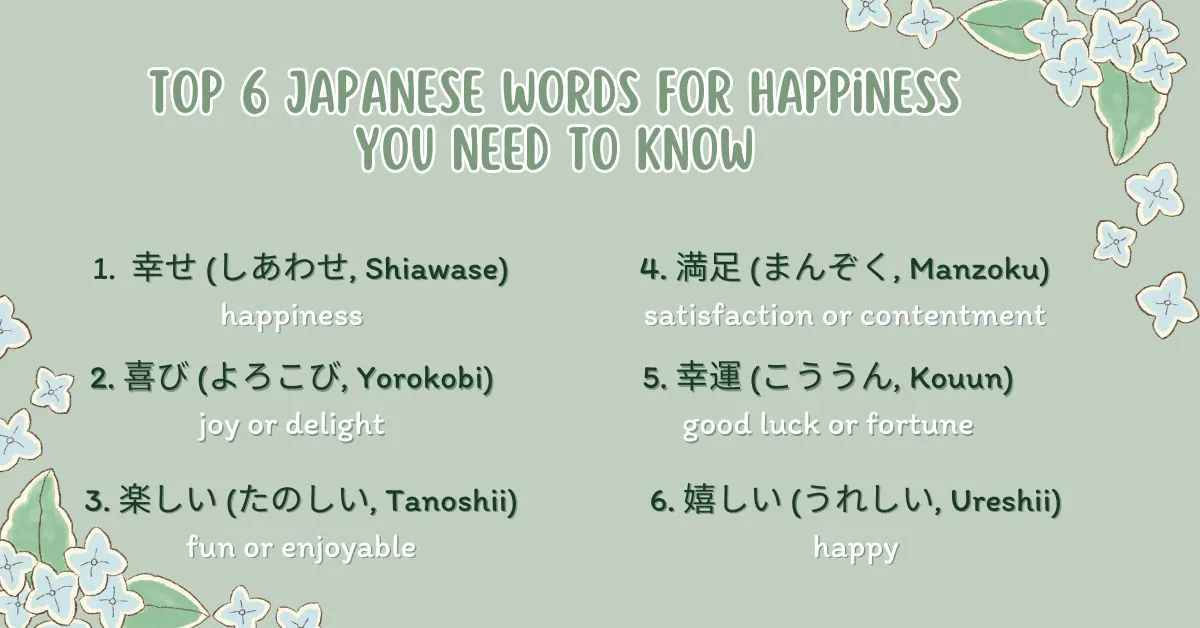 japanese word for happiness