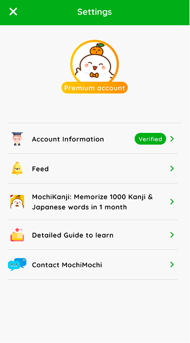 setting MochiKana